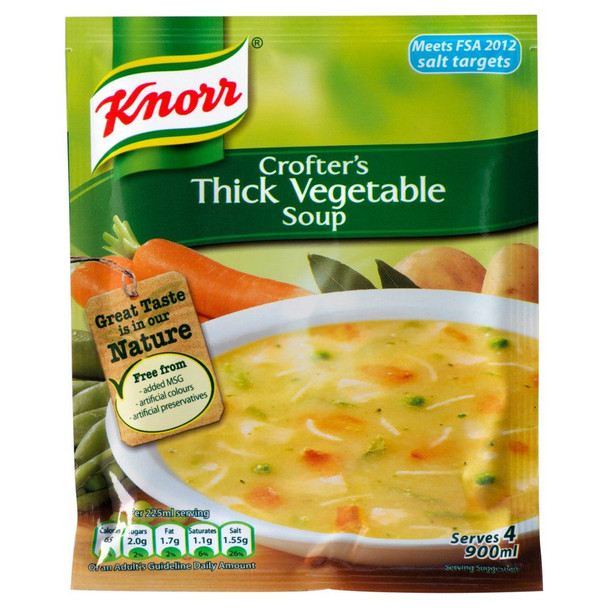 Knorr Crofters Thick Vegetable Soup - 75g - Pack of 8 (75g x 8)