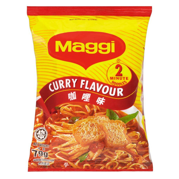 Maggi 2 Minute Noodles Curry Flavour - 79g - Pack of 2 (79g x 2)