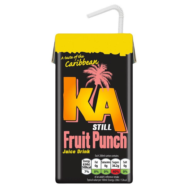 KA Caribbean Fruit Punch - 288ml - Pack of 2 (288ml x 2)