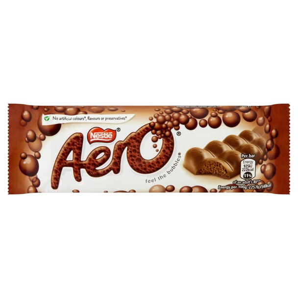 Aero Bubbly Milk Bar - 40g - Pack of 3 (40g x 3 Bars)