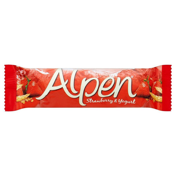 Alpen Strawberry & Yogurt Cereal Bar - 29g - Pack of 3 (29g x 3 Bars)