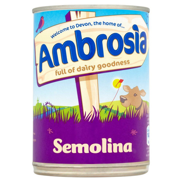 Ambrosia Creamed Semolina Pudding - 400g - Pack of 2 (400g x 2 Tins)