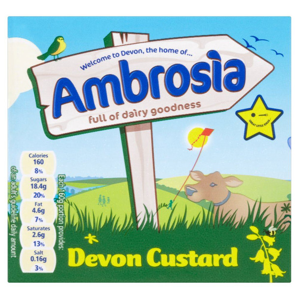 Ambrosia Ready to Serve Devon Custard - 500g - Pack of 2