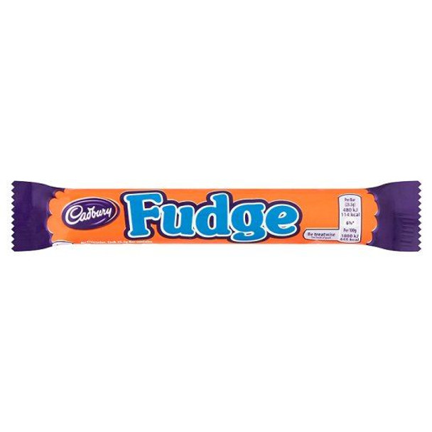 Cadburys Fudge Bar - 25.5g - Pack of 10 (25.5g x 10 Bars)