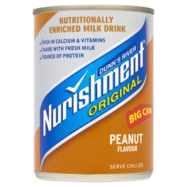 Dunn's River Nurishment Peanut Flavour - 400g - Pack of 2 (400g x 2 Cans)