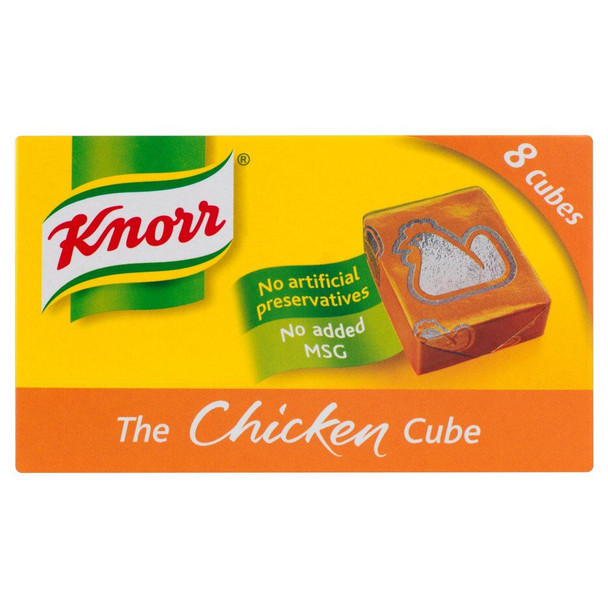 Knorr Chicken Stock 8 Cubes - 80g - Pack of 4 (80g x 4)