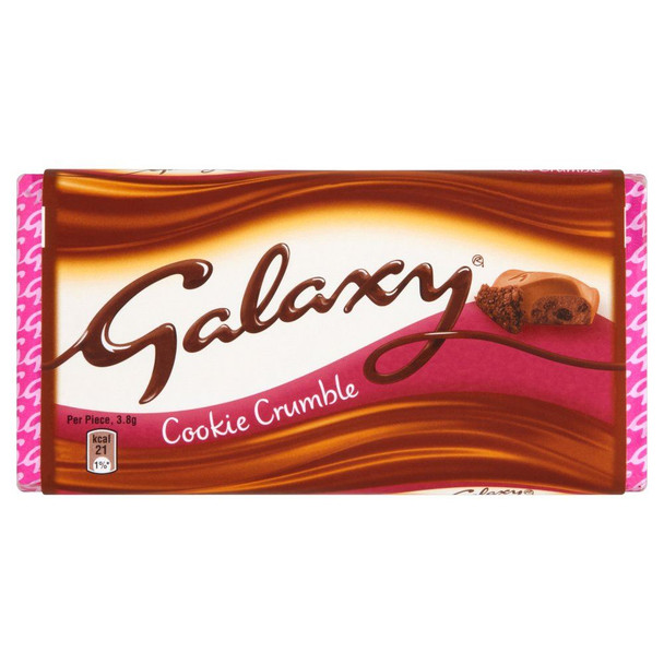 Galaxy Cookie Crumble Chocolate Block - 114g - Pack of 2 (114g x 2)