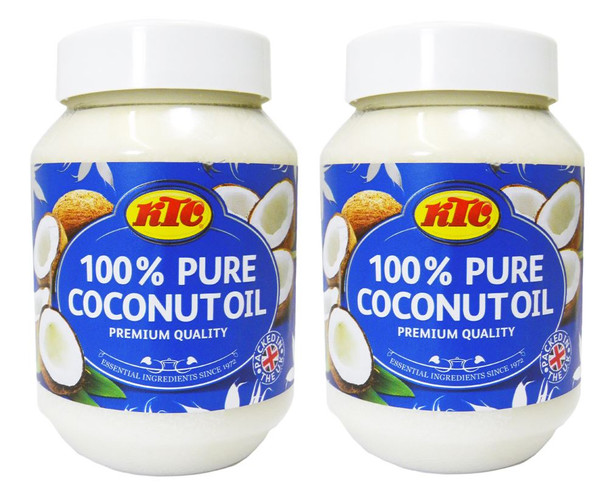 KTC 100% Pure Coconut Multipurpose Oil 500ml Jar x 2 Qty