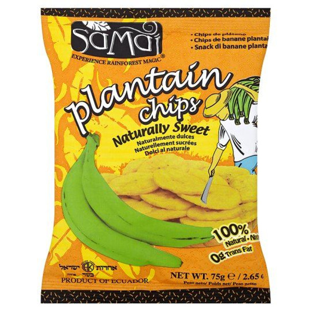 Samai Plantain Chips Sweet - 75g - Pack of 8 (75g x 8)