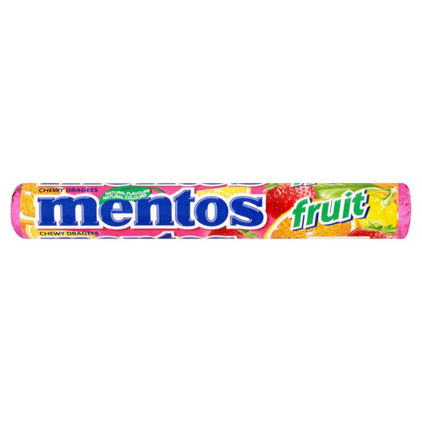 Mentos Fruits Stick - 38g - Pack of 6 (38g x 6 Sticks)