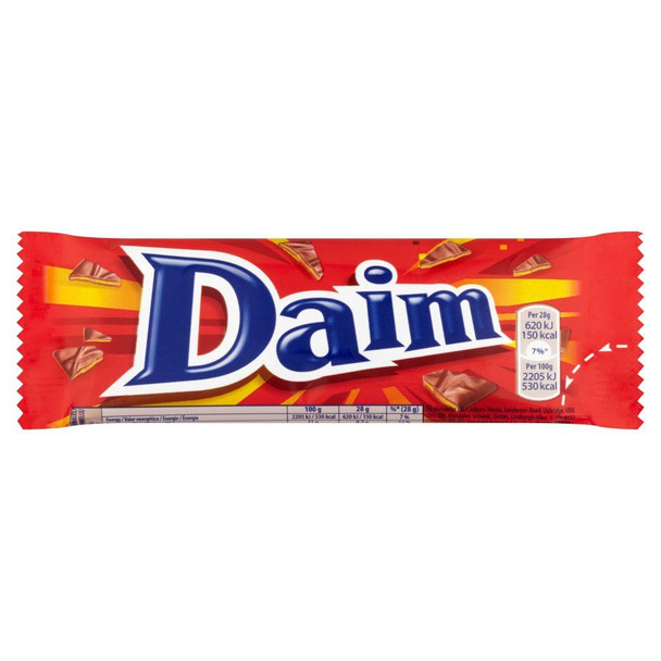 Daim Crunchy Caramel Bar - 28g - Pack of 6 (28g x 6 Bars)