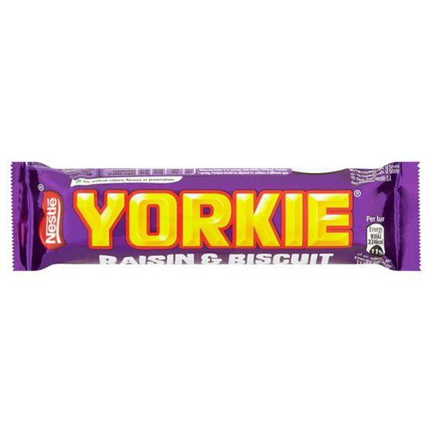 Nestle Yorkie Raisin & Biscuit - 53g - Pack of 12 (53g x 12 Bars)