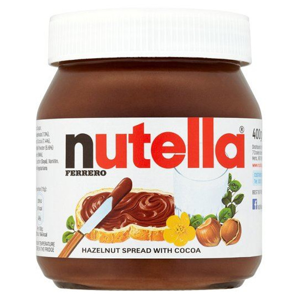 Nutella - Hazelnut Spread with Cocoa - 400g - Pack of 2 (400g x 2)