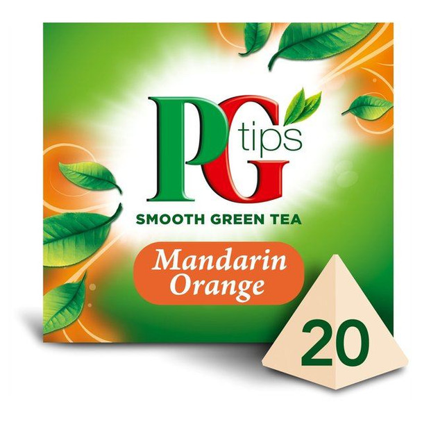 PG Tips Mandarin Orange Green Tea - 20's - Pack of 2 (20's x 2)