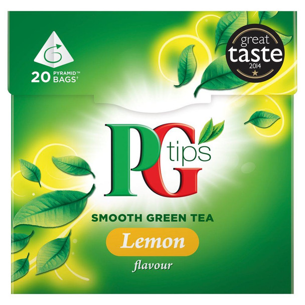 PG Tips Pure Green Tea Lemon - 20's - Pack of 4 (20's x 4)