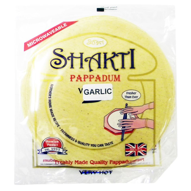 Shakti - Garlic Pappadums - 175g (pack of 2)