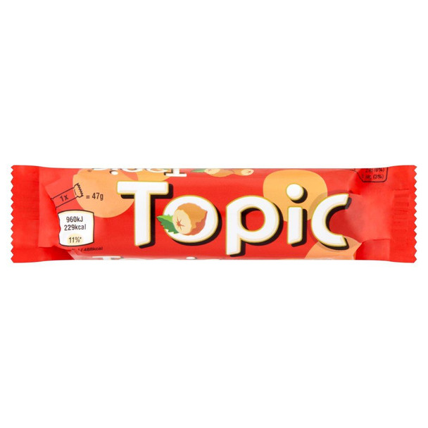 Topic Chocolate Bar - 47g - Pack of 3 (47g x 3 Bars)