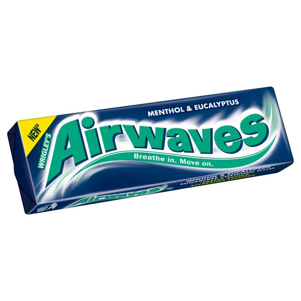 Wrigley's Airwaves Menthol & Eucalyptus- 14g - Pack of 5 (14g x 5)