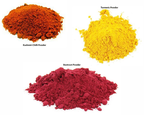 Jalpur Millers Spice Combo Pack - Beetroot Powder 100g - Kashmiri Chilli Powder 200g - Turmeric Powder 100g (3 Pack)