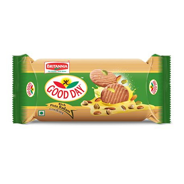 Britannia - Pistachio & Almond Flavoured Cookies - 90g (Pack of 12)