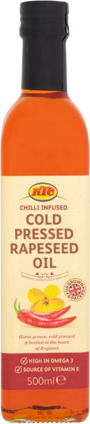 KTC - Chilli Infused Rapeseed Oil - 500ml (Pack of 2)