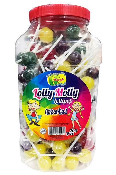 Lolly Molly - Assorted Lollypops - 200pcs