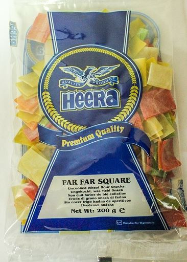 Heera - Far Far Squares (Uncooked Wheat Snack) - 200g