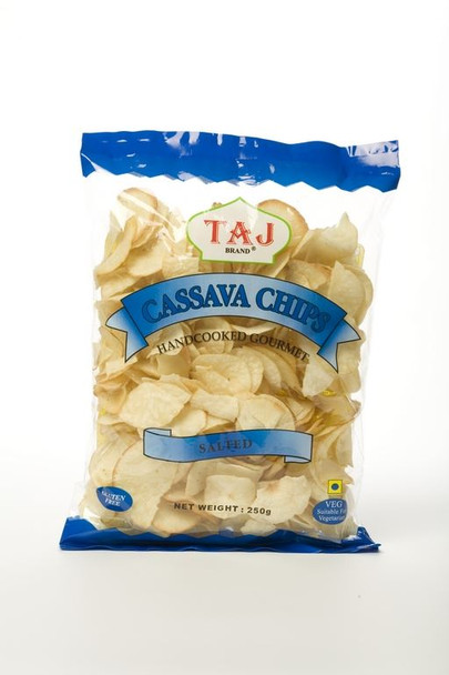 Taj Brand - Cassava Chips - Salted Flavour - 250g (Pack of 2)