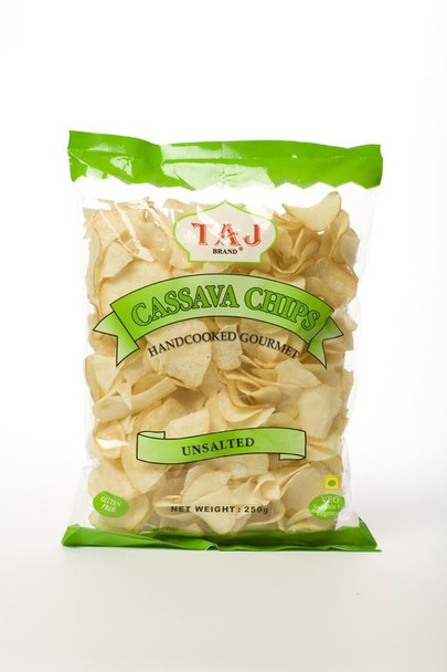 Taj Brand - Cassava Chips - Salted & Unsalted Flavour - 250g (Pack of 2)