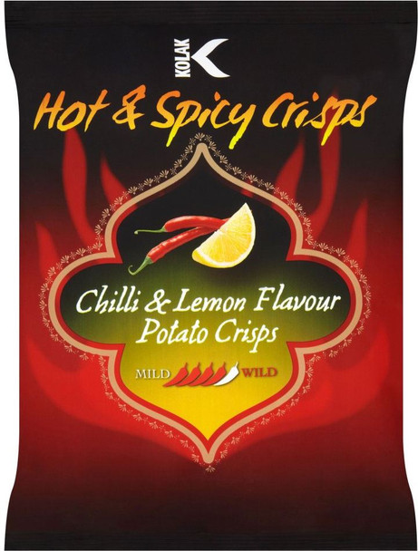 Kolak - Chilli & Lemon Crisps - 25g (Pack of 10)