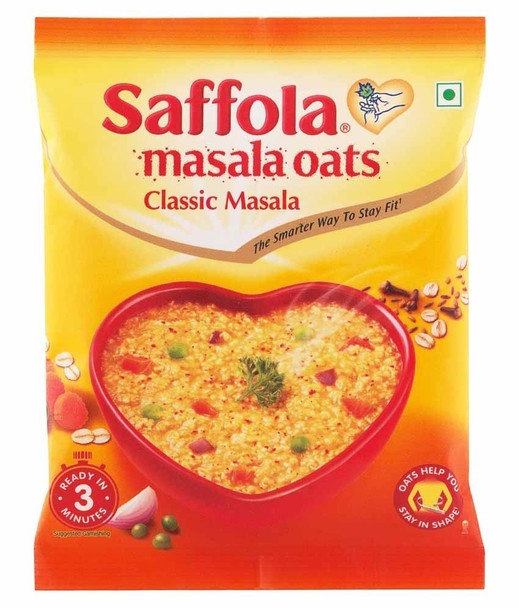 Saffola - Masala Oats Classic Masala - 40g (Pack of 4)