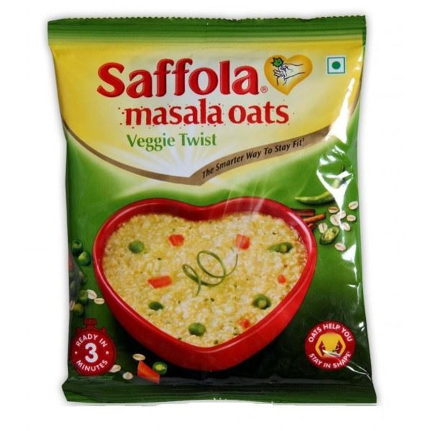 Saffola - Masala Oats Veggie Twist - 40g (Pack of 6)