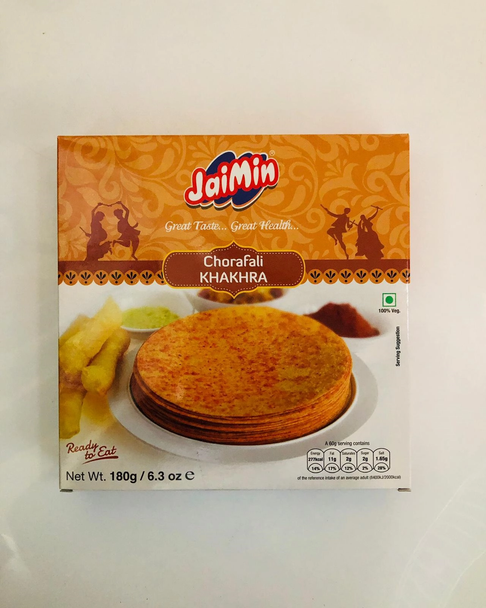 Jaimin Chorafali Khakhra - (mixed spices & wheat flavour wheat snack) - 180g