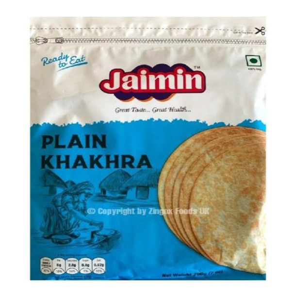 Jaimin Whole Wheat Plain Khakhra (wheat flavour wheat snack) 200g