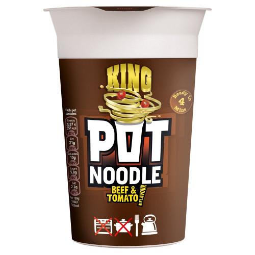 Pot Noodle King Size Beef & Tomato Flavour - 114g - Pack Of 4 (114g X 4 - View #7