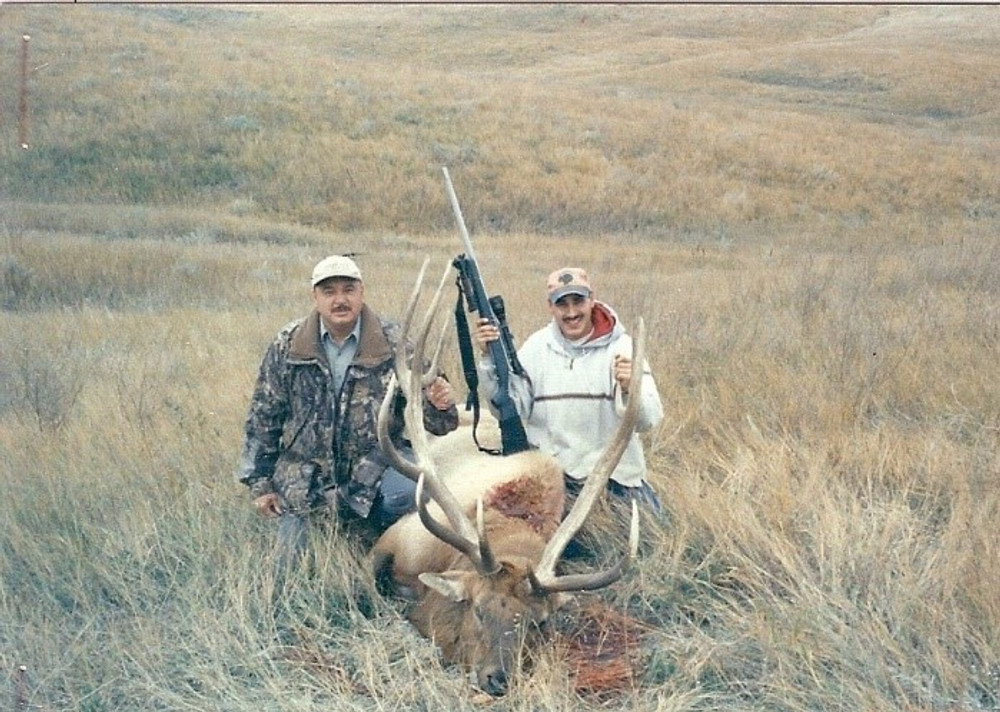 Open country elk hunt.