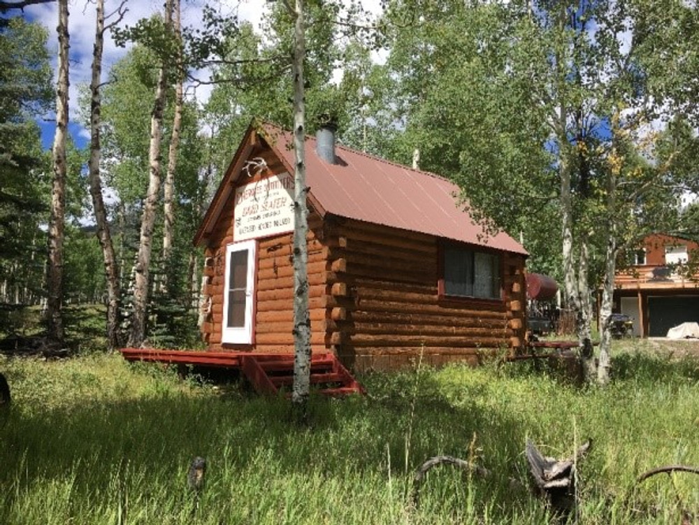 DIY hunting cabin.