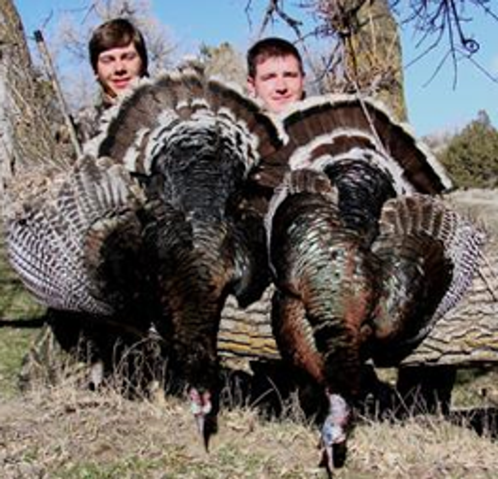 Double trouble for turkey but not for these turkey hunters.