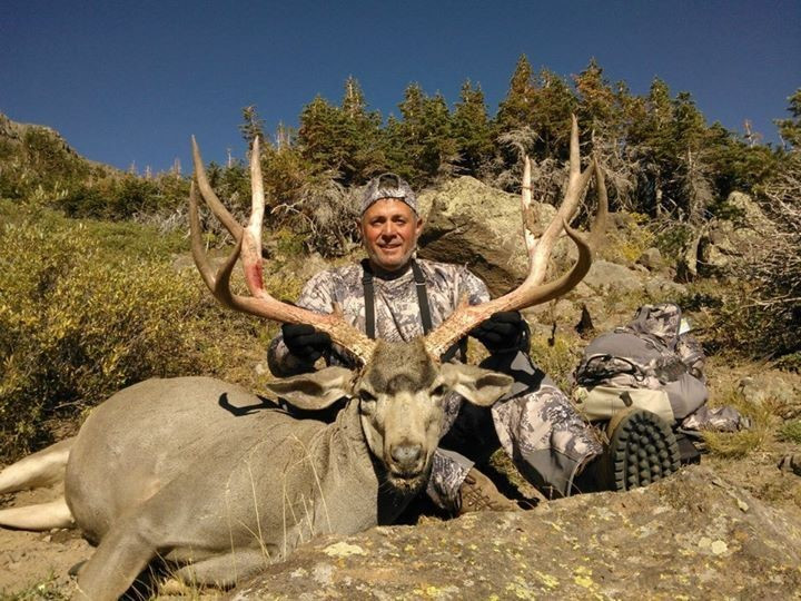 Hunting mule deer bucks in Wyoming.