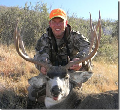 Very nice buck mule deer on private land.