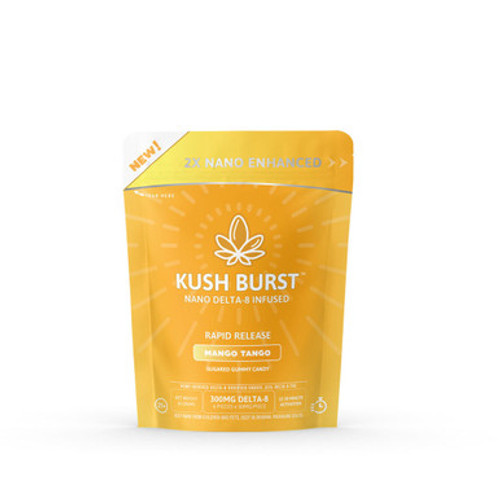 Kush Burst Delta 8 THC *Nano-Enhanced* Gummies – Mango Tango 300mg (6ct)