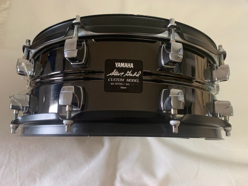 YAMAHA Steve Gadd Model SD455SG Brass Snare Drum Black 14"x5.5" Made in Japan