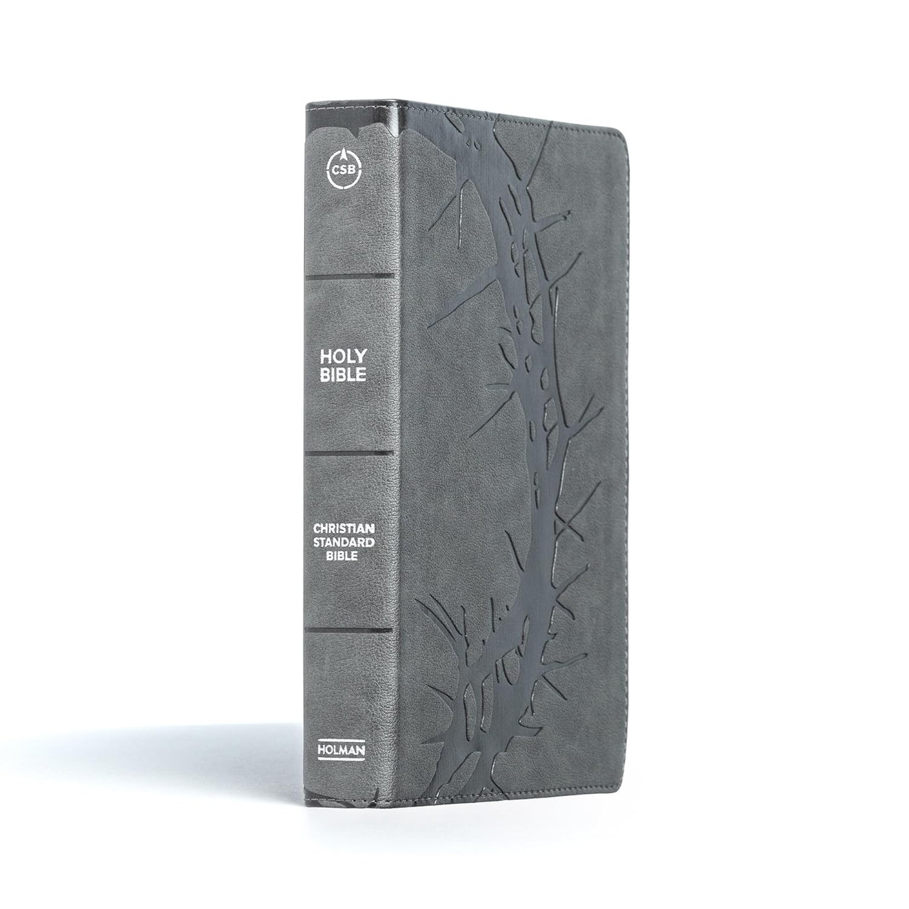 CSB Large Print Personal Size Reference Bible, Charcoal Leathertouch