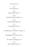 The Magician's Nephew Table of Contents
