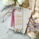 Christian Art Gifts Premium Vegan Leather Scripture Bookmark for Women: Give Thanks - Ps. 107:1 Inspirational Bible Verse, Creamy Floral