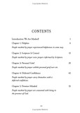 Marked by Prayer Table of Contents