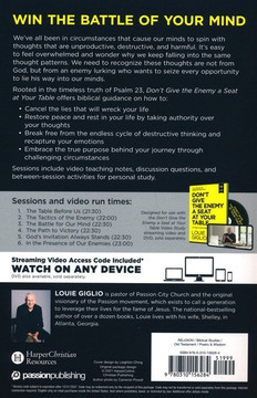 Don't Give the Enemy a Seat at Your Table Bible Study Guide Plus Streaming Video: It's Time to Win the Battle of Your Mind Don't Give the Enemy a Seat at Your Table Bible Study Guide Plus Streaming Video: It's Time to Win the Battle of Your Mind