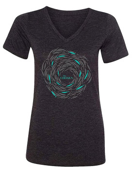 The Chosen: Against the Current Womans V-Neck Black Heather