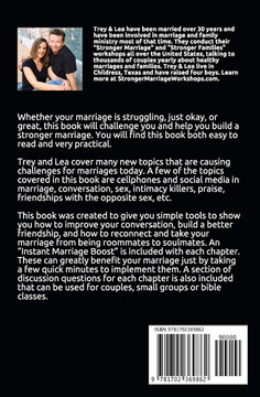 10 Ways To A Stronger Marriage Back Cover
