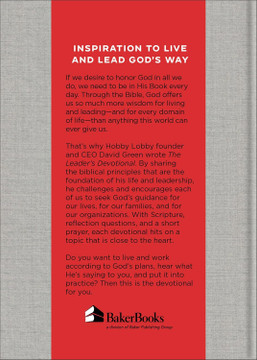 The Leader's Devotional Back Cover